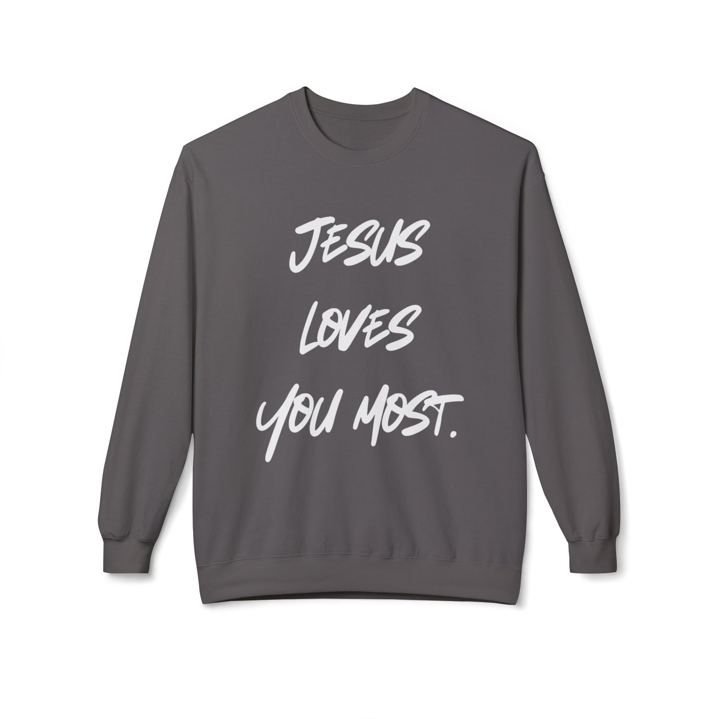 Jesus Loves You Most Living Christ Apparel Softstyle Fleece Crewneck Sweatshirt