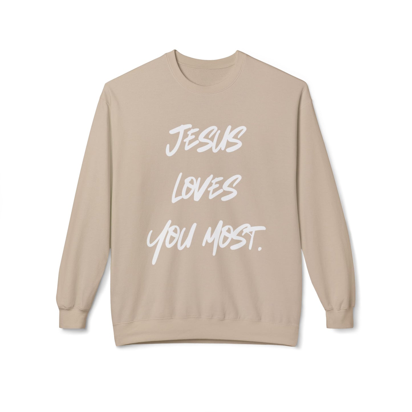 Jesus Loves You Most Living Christ Apparel Softstyle Fleece Crewneck Sweatshirt