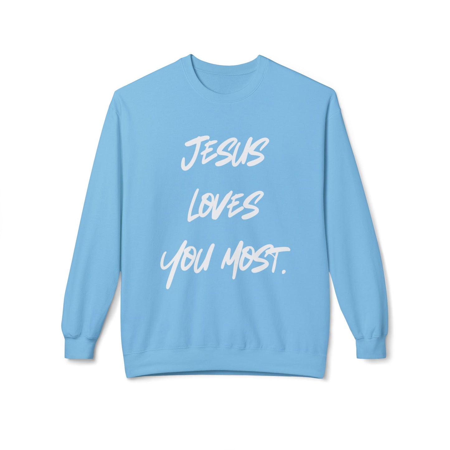 Jesus Loves You Most Living Christ Apparel Softstyle Fleece Crewneck Sweatshirt