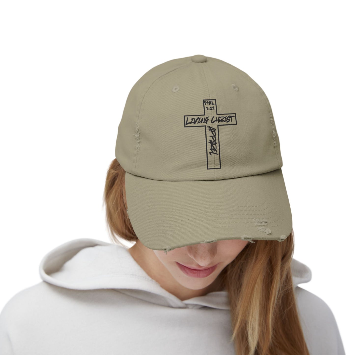 Living Christ Apparel Unisex Distressed Cap