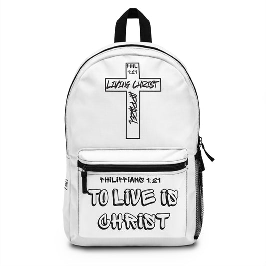 Living Christ Apparel Backpack (White)