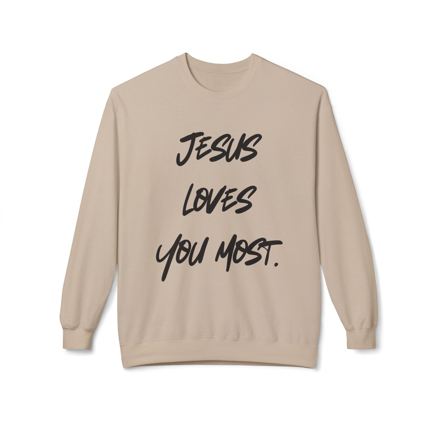 Jesus Loves You Most Living Christ Apparel Softstyle Fleece Crewneck Sweatshirt