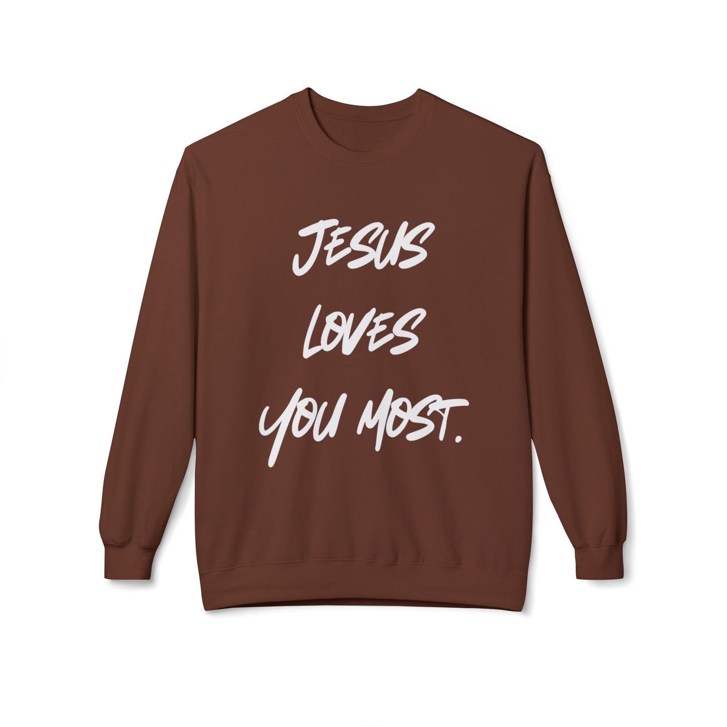 Jesus Loves You Most Living Christ Apparel Softstyle Fleece Crewneck Sweatshirt