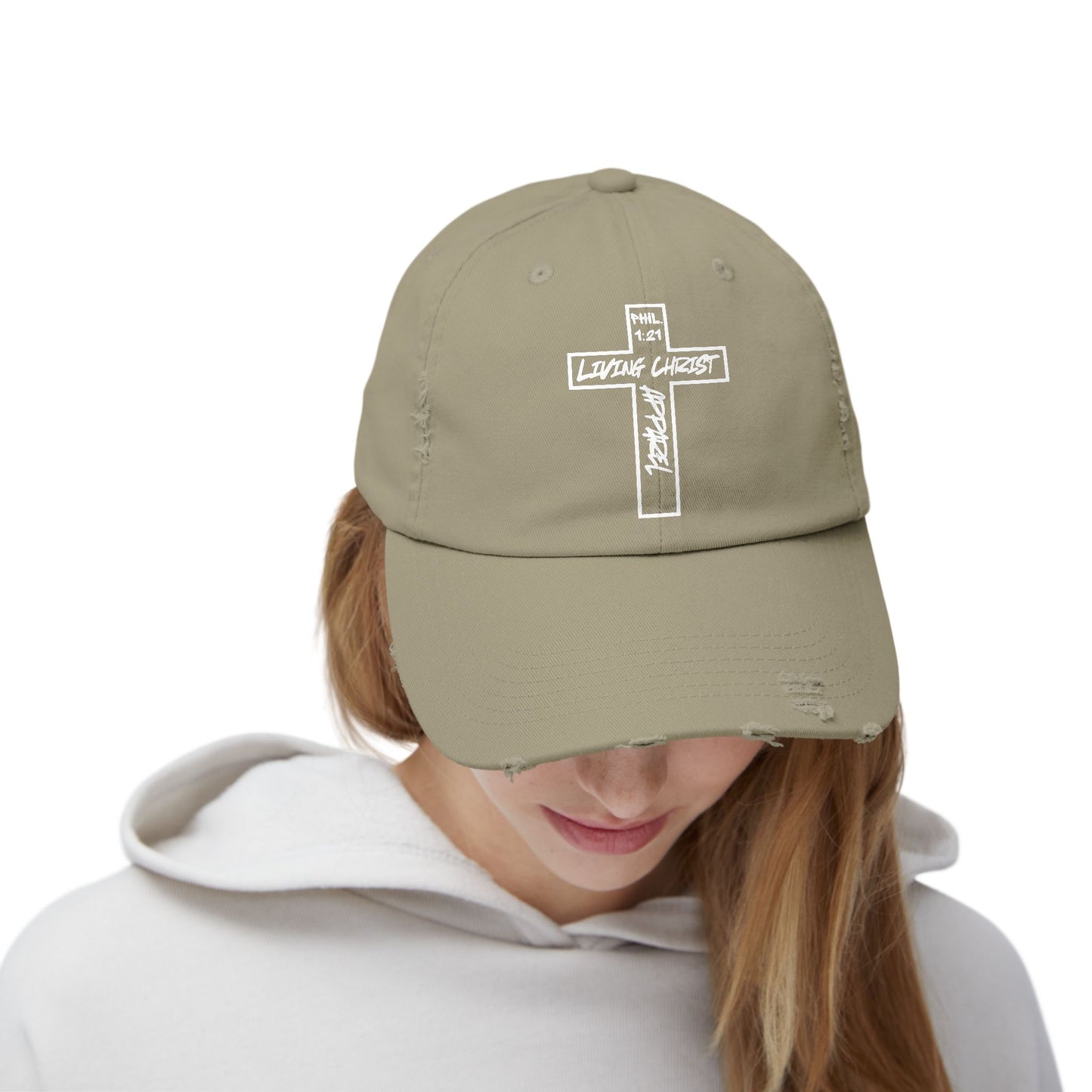 Living Christ Apparel Unisex Distressed Cap