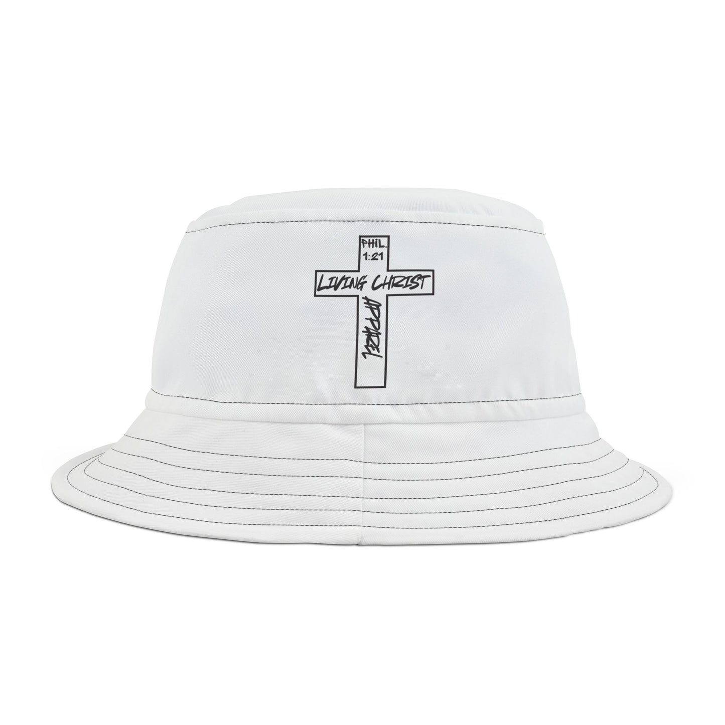 Living Christ Apparel Bucket Hat (White)