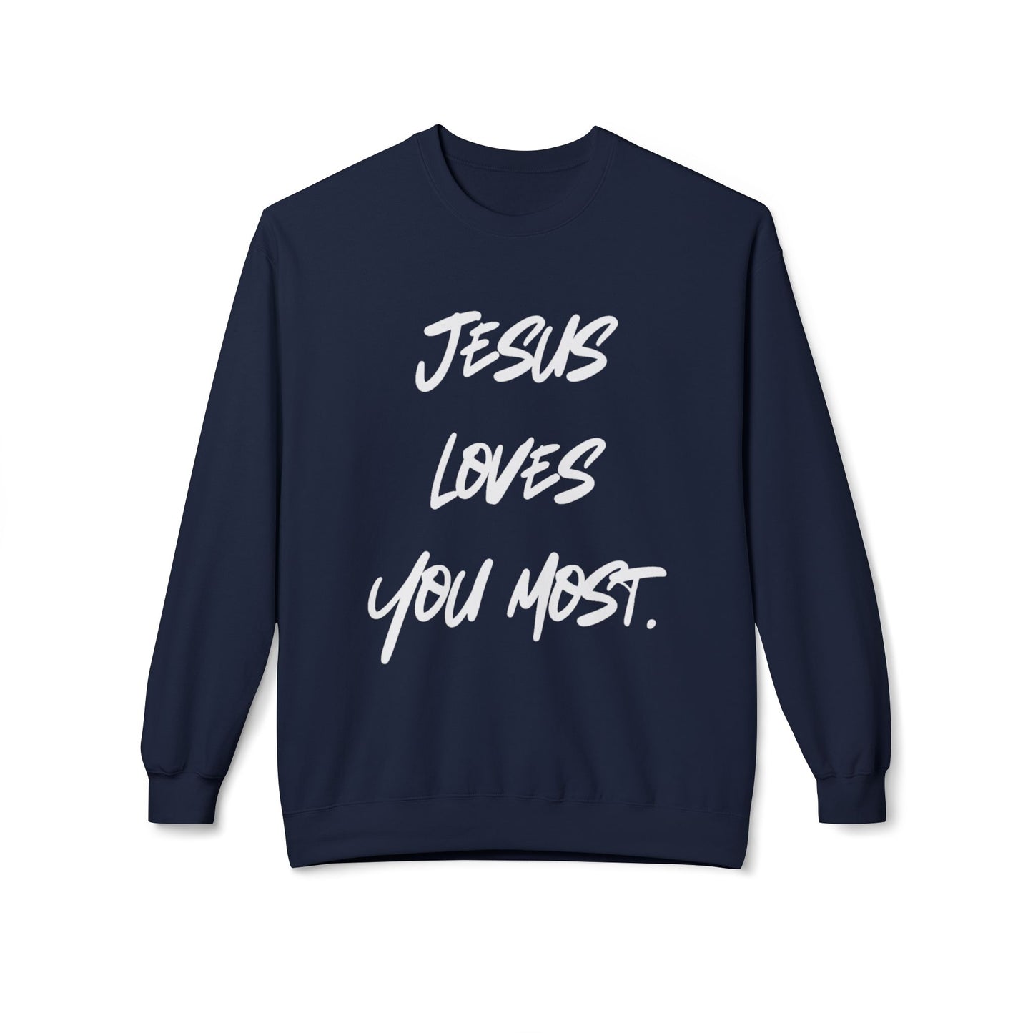 Jesus Loves You Most Living Christ Apparel Softstyle Fleece Crewneck Sweatshirt