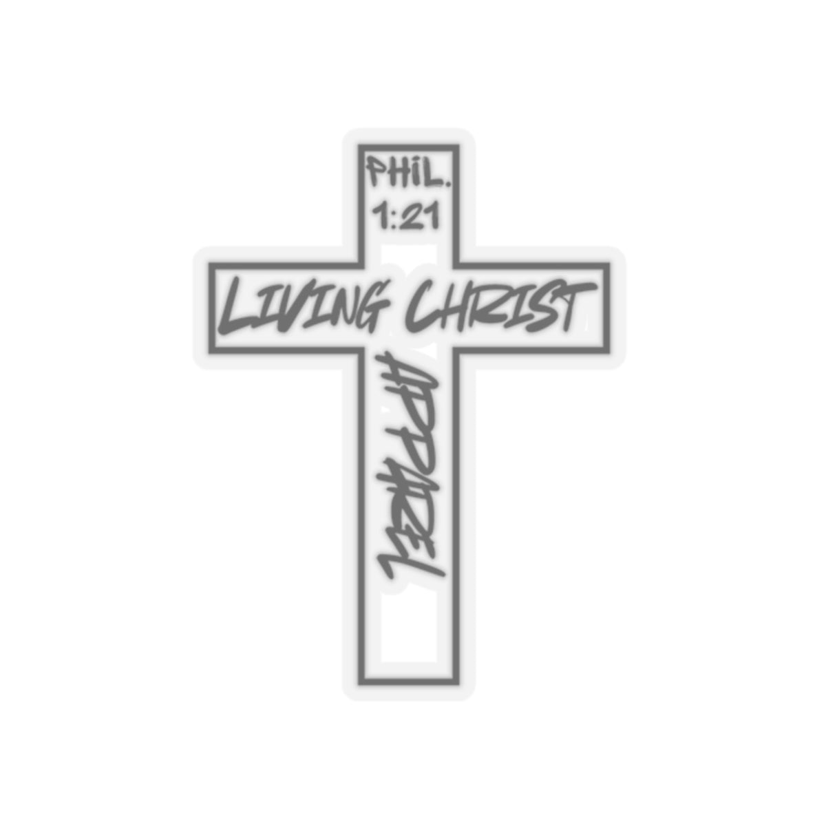 Living Christ Apparel Cross Logo Stickers