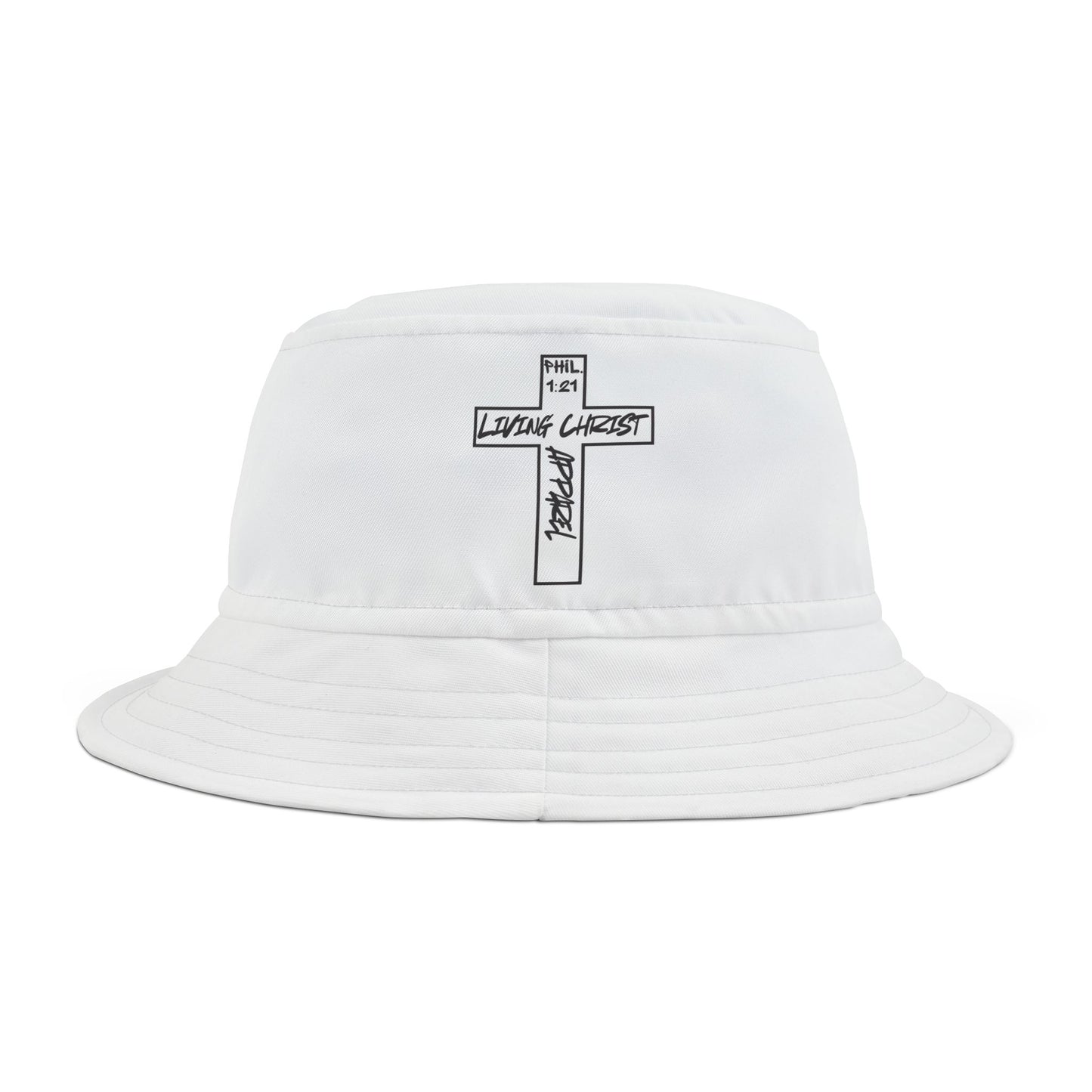 Living Christ Apparel Bucket Hat (White)