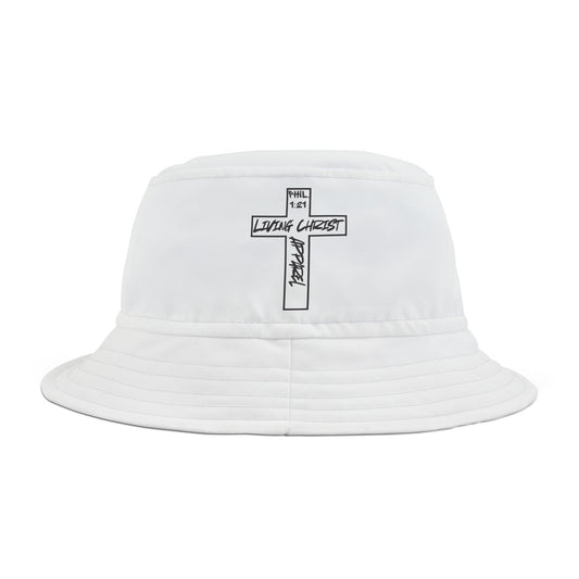 Living Christ Apparel Bucket Hat (White)