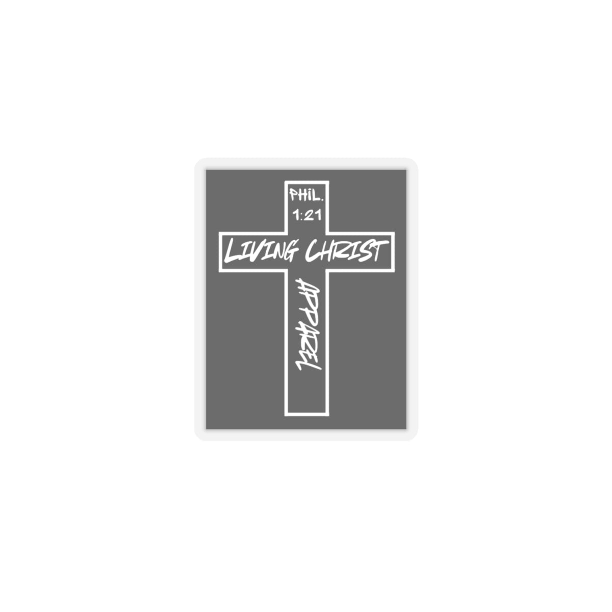 Living Christ Apparel Cross Logo Stickers