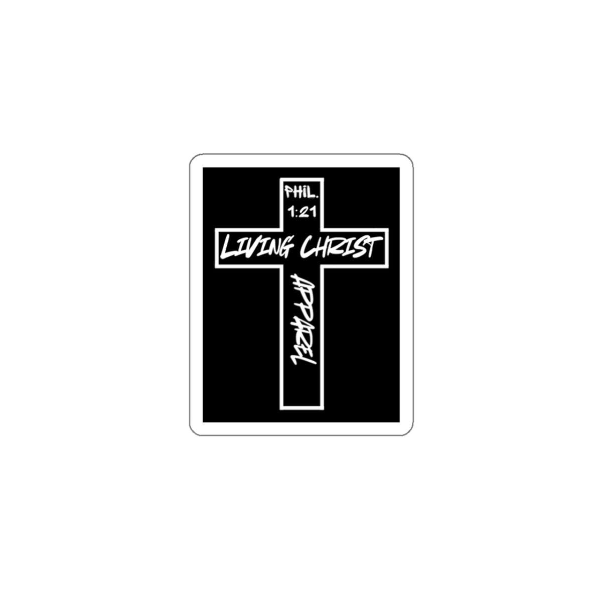 Living Christ Apparel Cross Logo Stickers