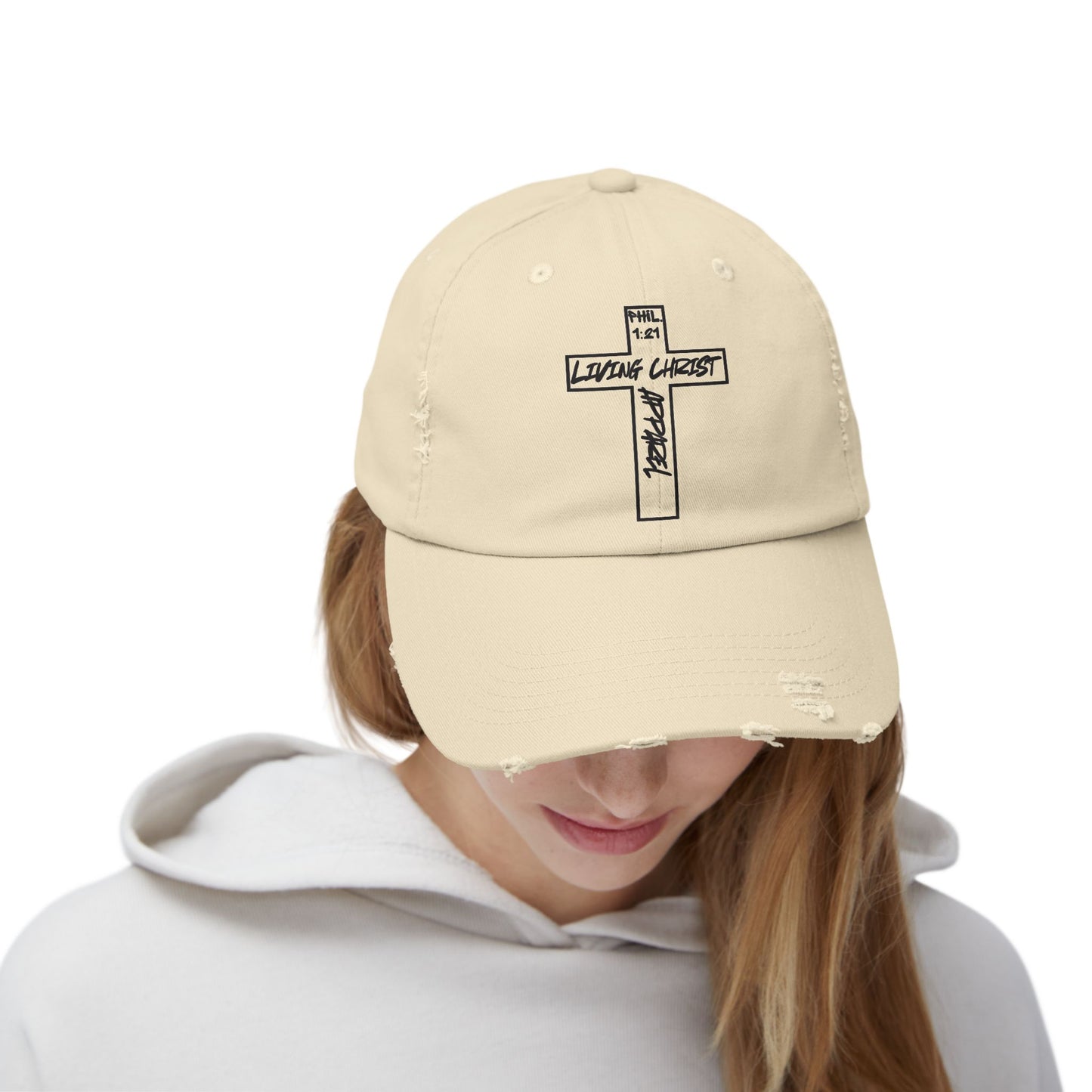 Living Christ Apparel Unisex Distressed Cap