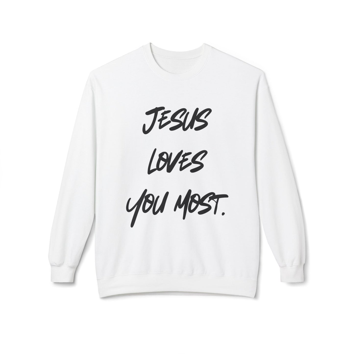 Jesus Loves You Most Living Christ Apparel Softstyle Fleece Crewneck Sweatshirt